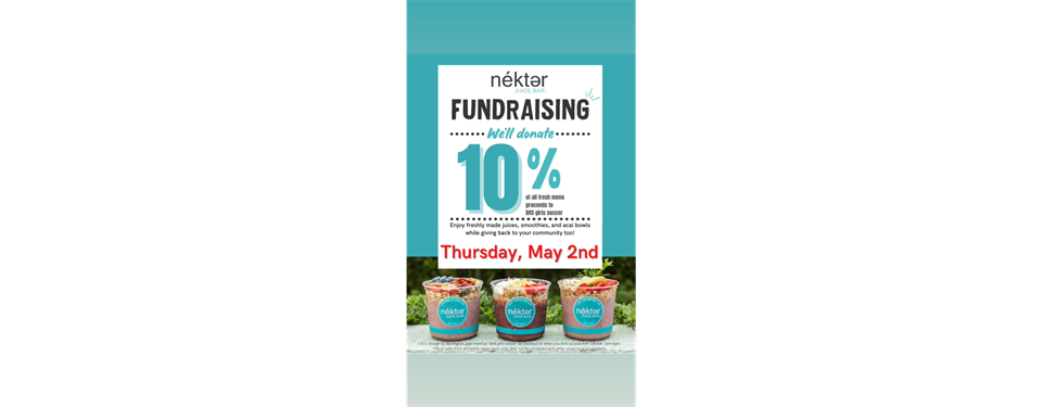 Thursday, May 2nd  Nekter Juice Bar - Dine & Share - Fundraiser 